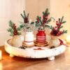 Unyqoos® Set van 10 Kunstkersttakken met Realistische Dennenappels en Bessen voor Decoratie