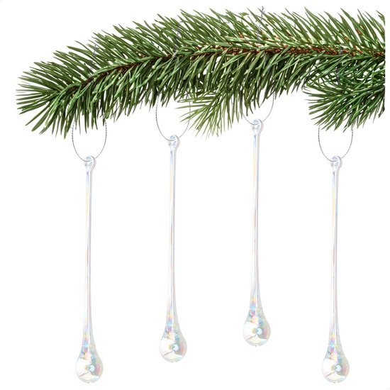 550x550-31865.jpg Unyqoos® Set van 6 glazen ijsdruppel kerstboomhangers voor sfeervolle decoratie