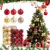 550x550-31872.jpg Unyqoos® Set van 48 decoratieve kerstballen in rood en goud voor binnen en buiten