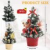 Unyqoos® Set van drie kleurrijke miniatuur kerstbomen voor sfeervolle decoratie