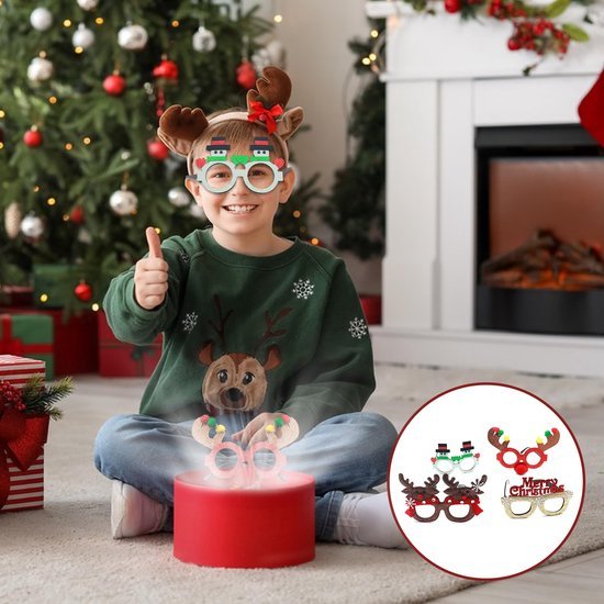 550x550-31911.jpg Unyqoos® Set van vier feestelijke brillen voor kerstdecoratie en fotosessies