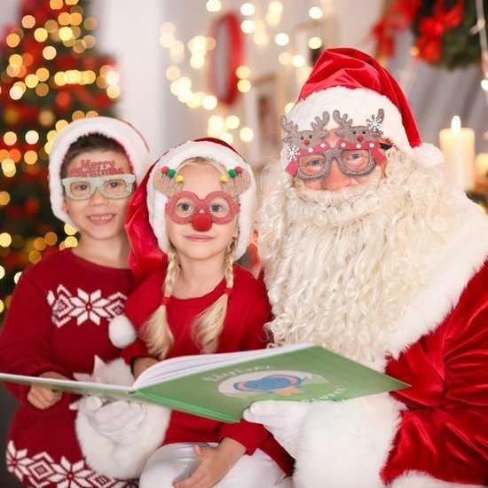 550x550-31913.jpg Unyqoos® Set van vier feestelijke brillen voor kerstdecoratie en fotosessies