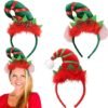 Unyqoos® Feestelijke kersthoofdbanden set met elfen- en kerstmanontwerpen voor elke gelegenheid