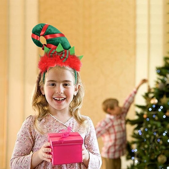 Unyqoos® Feestelijke kersthoofdbanden set met elfen- en kerstmanontwerpen voor elke gelegenheid