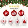 550x550-31931.jpg Unyqoos® Set van 16 rode en witte kunststof kerstballen voor sfeervolle boomdecoratie