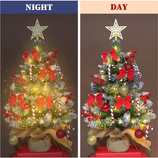 Unyqoos® Compacte kunstkerstboom met verlichting en decoraties voor sfeervolle kerst