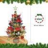 Unyqoos® Compacte kunstkerstboom met verlichting en decoraties voor sfeervolle kerst