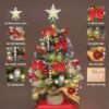 Unyqoos® Compacte kunstkerstboom met verlichting en decoraties voor sfeervolle kerst