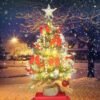 Unyqoos® Compacte kunstkerstboom met verlichting en decoraties voor sfeervolle kerst