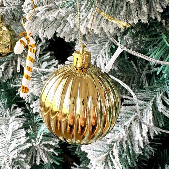 Unyqoos® Lichtgewicht en veilige gouden kerstballen set voor feestelijke decoratie