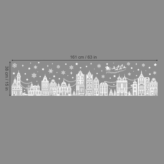 550x550-31994.jpg Unyqoos® Zelfklevende kerst raamstickers met sneeuwvlokken en rendieren motief