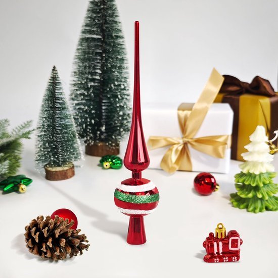 Unyqoos® Set van 34 onbreekbare kerstballen en piek voor sfeervolle decoratie