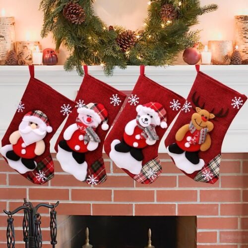550x550-32007.jpg Unyqoos® Set van vier decoratieve kerstsokken voor sfeervolle kerstdecoratie thuis