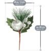 Unyqoos® Set van vier decoratieve takken met appels voor feestelijke kerstversiering