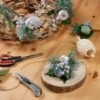 Unyqoos® Set van vier decoratieve takken met appels voor feestelijke kerstversiering