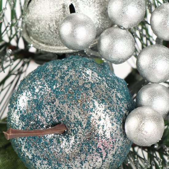 Unyqoos® Set van vier decoratieve takken met appels voor feestelijke kerstversiering