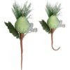Unyqoos® Set van vier decoratieve takken met appels voor feestelijke kerstversiering