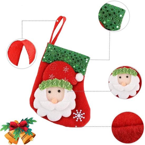 550x550-32032.jpg Unyqoos® Set van 6 feestelijke kerstsokken voor decoratie en cadeauverpakking