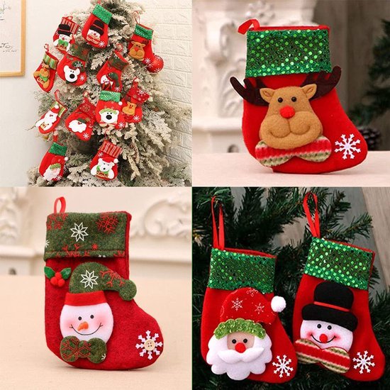 550x550-32037.jpg Unyqoos® Set van 6 feestelijke kerstsokken voor decoratie en cadeauverpakking