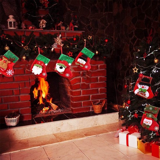 550x550-32038.jpg Unyqoos® Set van 6 feestelijke kerstsokken voor decoratie en cadeauverpakking