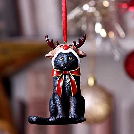 550x550-32073.jpg Unyqoos® Schattige hangende kerstdecoratie met zwarte kat en rendierhoed