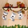 Unyqoos® Set van 3 kleurrijke kerstkousen voor decoratie en cadeaus