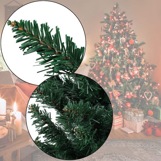 Unyqoos® Realistische kunstkerstboom met eenvoudig vouwsysteem en decoratieset
