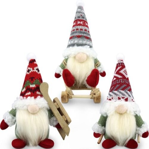 550x550-32120.jpg Unyqoos® Set van Drie Handgemaakte Kabouters voor Sfeervolle Kerstdecoratie Thuis