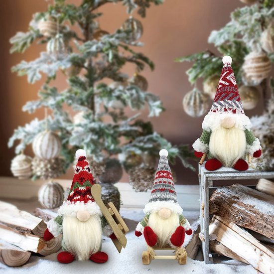 550x550-32122.jpg Unyqoos® Set van Drie Handgemaakte Kabouters voor Sfeervolle Kerstdecoratie Thuis