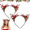 Unyqoos® Feestelijke haaraccessoires met rendiergewei en bloemen voor diverse gelegenheden