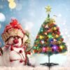Unyqoos® Compacte kunstkerstboom met verlichting voor sfeervolle tafeldecoratie