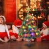 Unyqoos® Compacte kunstkerstboom met verlichting voor sfeervolle tafeldecoratie
