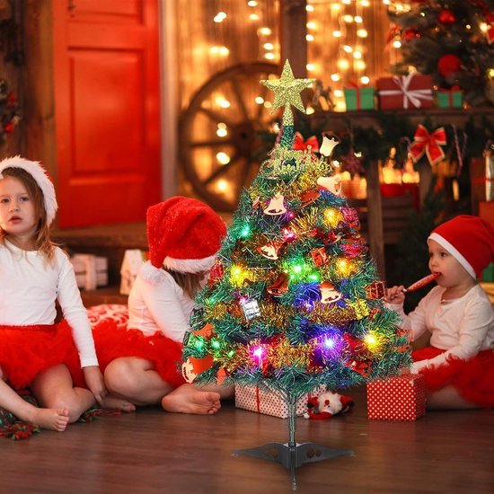 Unyqoos® Compacte kunstkerstboom met verlichting voor sfeervolle tafeldecoratie