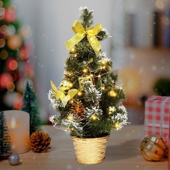 Unyqoos® Compacte kunstkerstboom met LED-verlichting voor sfeervolle decoratie