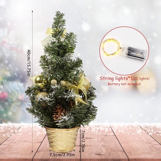 Unyqoos® Compacte kunstkerstboom met LED-verlichting voor sfeervolle decoratie