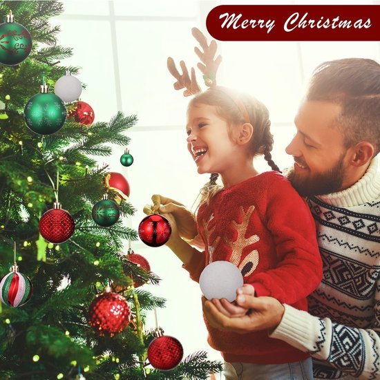 550x550-32187.jpg Unyqoos® Set van 46 Onbreekbare Kunststof Kerstballen in Diverse Kleuren en Maten