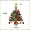 Unyqoos® Compacte Kunstkerstboom Met Verlichting en Decoraties Voor Binnen en Buiten