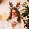 Unyqoos® Feestelijke hoofdband met rendiergewei voor Kerst en andere gelegenheden