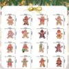 Unyqoos® Feestelijke kerstdecoratieset met peperkoekmanornamenten en vrolijke banner