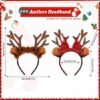 Unyqoos® Feestelijke rendier haarbanden met glitters en gewei voor kerst en carnaval