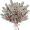 550x550-32235.jpg Unyqoos® Set van 6 Kerstdecoratieve Takken met Bessen en Dennenappels voor Bloemstukken