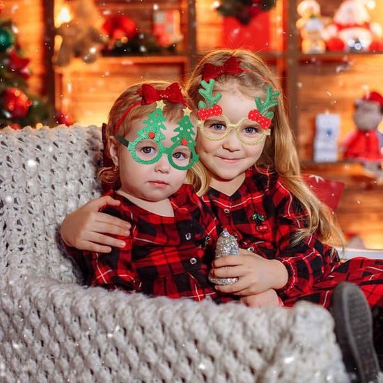 550x550-32241.jpg Unyqoos® Set van 12 feestelijke kerstbrillen met glitter voor kerstfeestjes