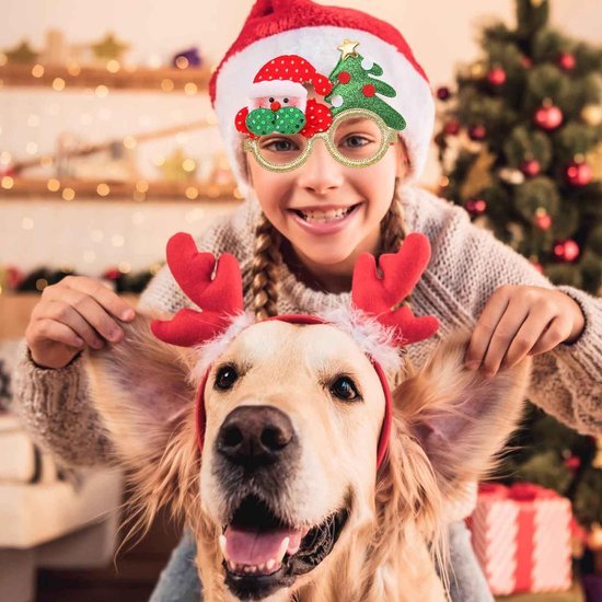 550x550-32244.jpg Unyqoos® Set van 12 feestelijke kerstbrillen met glitter voor kerstfeestjes