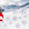 Unyqoos® Set van 65 statisch hechtende sneeuwvlok raamstickers voor winterdecoratie