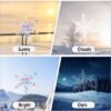 Unyqoos® Set van 65 statisch hechtende sneeuwvlok raamstickers voor winterdecoratie