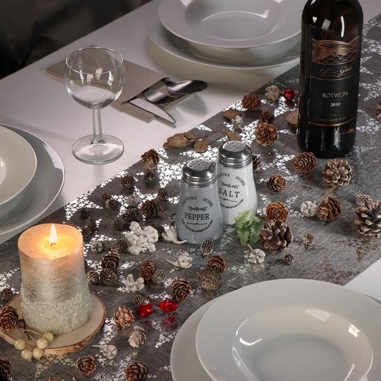 Unyqoos® Set van 6 Natuurlijke Kerstdecoraties met Kegels en Takken voor Feestelijke Sfeer