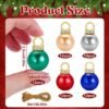 Unyqoos® Kleurrijke mini kerstballen set met gouddraad voor veelzijdige decoraties
