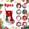 550x550-32312.jpg Unyqoos® Set van 8 feestelijke kerstsokken voor decoratie en cadeauverpakking