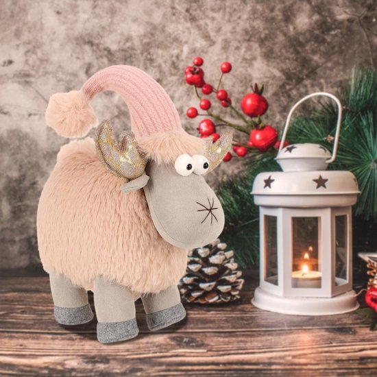 550x550-32315.jpg Unyqoos® Schattige Rendierdecoratie in Winterkleding voor Kerstinterieur