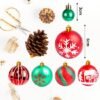 Unyqoos® Feestelijke set van 44 kerstballen in rood en voor binnen en buiten